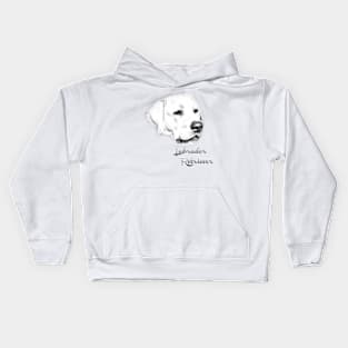 Labrador Retriever (silver sketch)! Especially for Labrador Retriever owners! Kids Hoodie